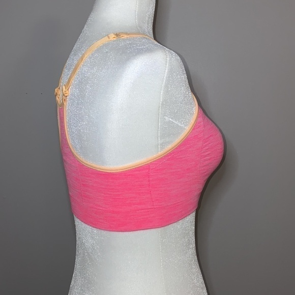 Old Navy Seamless Sports Bra Pink and Orange Racerback - Picture 7 of 16